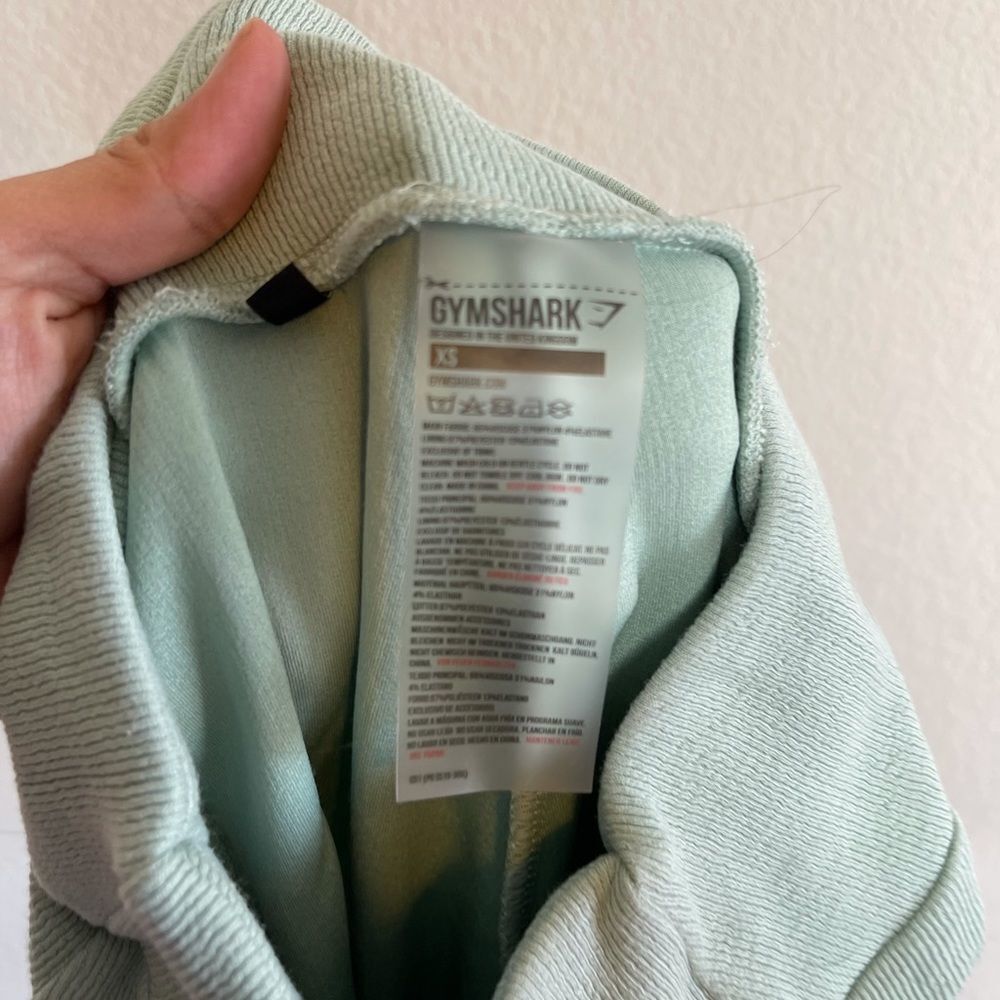 Gymshark mint green cropped ribbed leggings - Picture 5 of 6